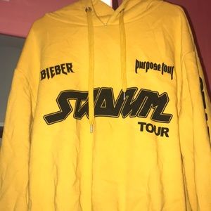 justin bieber stadium tour cropped hoodie